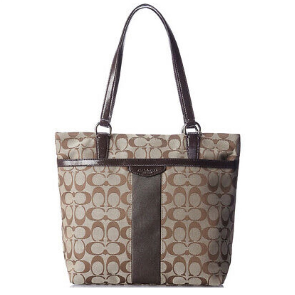 COACH Signature Stripe Tote